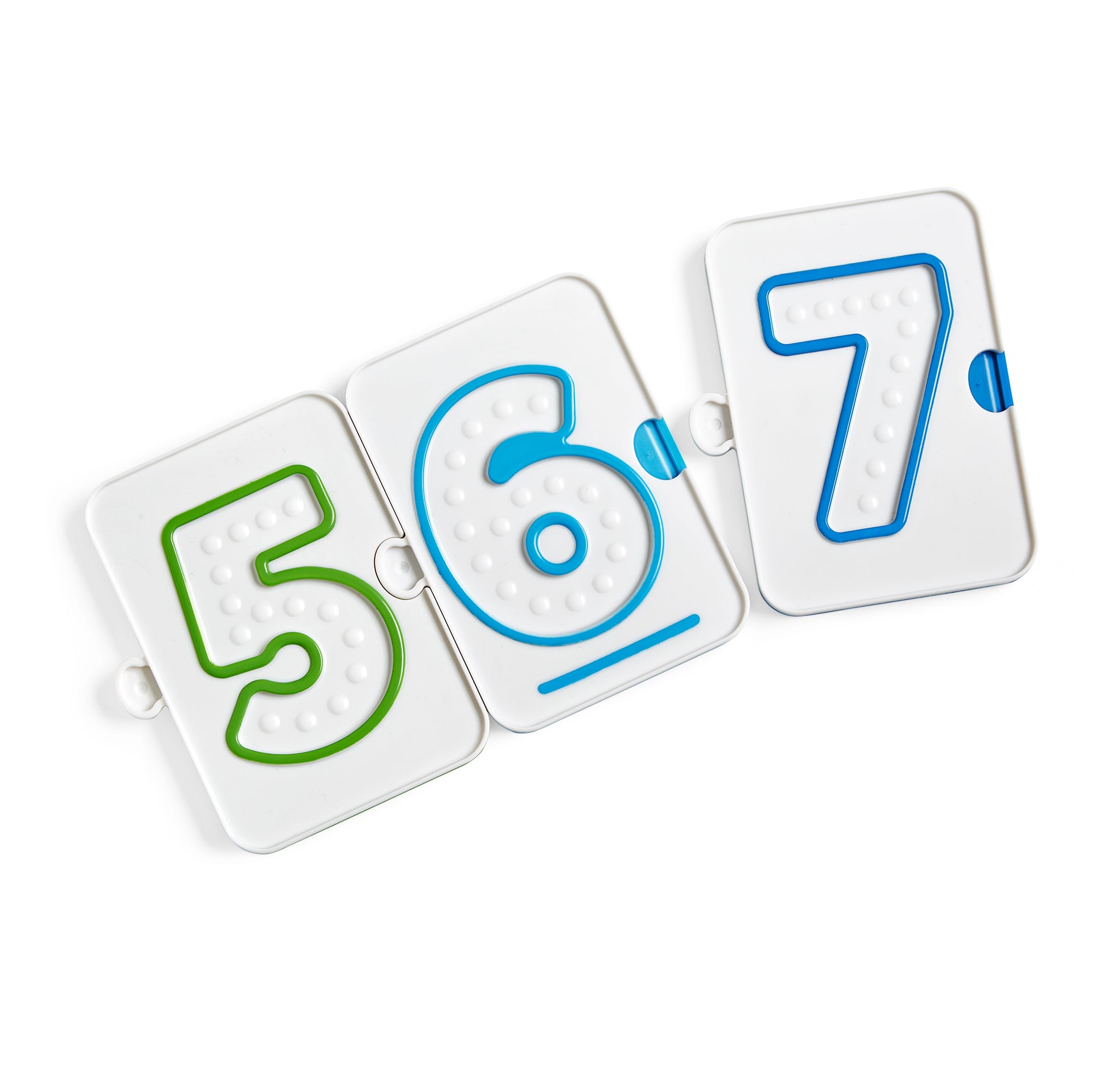 Learning Resources Sensory Number Trays, 10 Double-Sided Finger Tracing Boards for Counting and Number Formation, Made from Recycled Plastic, Ages 3 Plus