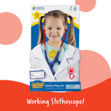 Learning Resources Doctor Play Set, Kids’ Doctor Costume with Coat, Stethoscope & Name Badge, Pretend Play Dress-Up for Ages 3–6