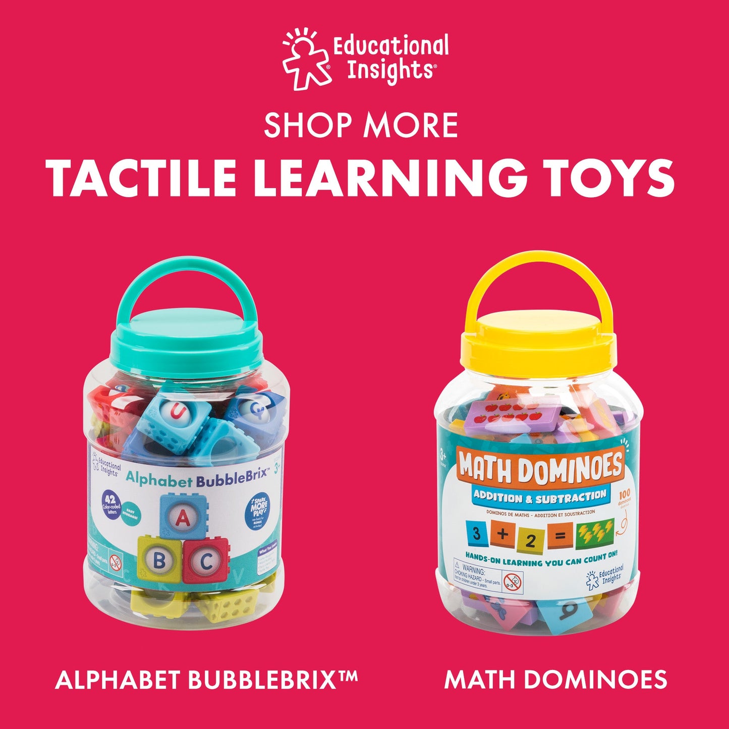 Learning Resources Number BubbleBrix, Sensory Math Toy with 42 Popper Bricks for Number Recognition and Counting, Fidget Learning for Preschoolers, Ages 3+