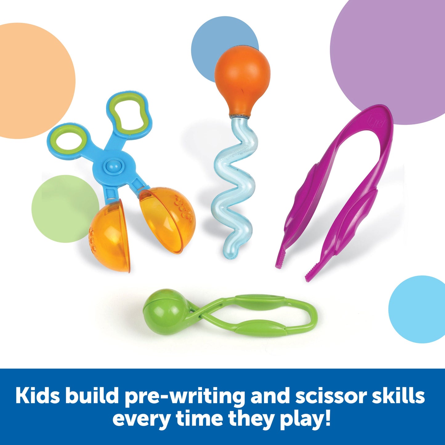 Learning Resources Helping Hands Fine Motor Tools Classroom Set, 24-Piece Set for Preschool & Early Learning
