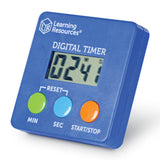 Learning Resources Digital Timer for Kids, Easy-to-Use Countdown and Count-Up Timer with Beeping Sound, Counts from 1 to 100 Minutes, Versatile Design with Clip, Stand, or Neck Strap, Includes AAA Battery, For Ages 5+