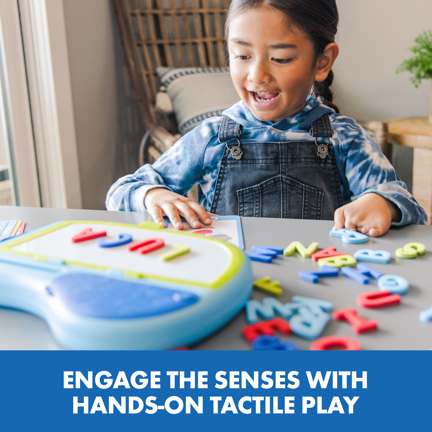Learning Resources AlphaMagnets Go! Spelling, Portable Magnetic Spelling Board with Letters and Cards, Early Literacy Toy for Ages 4+