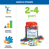 Learning Resources Link âNâ Learn Links, Set of 500 Colourful Plastic Links for Early Maths & Fine Motor Skills, Sorting, Counting & Patterning, Includes Activity Guide, Ages 3+