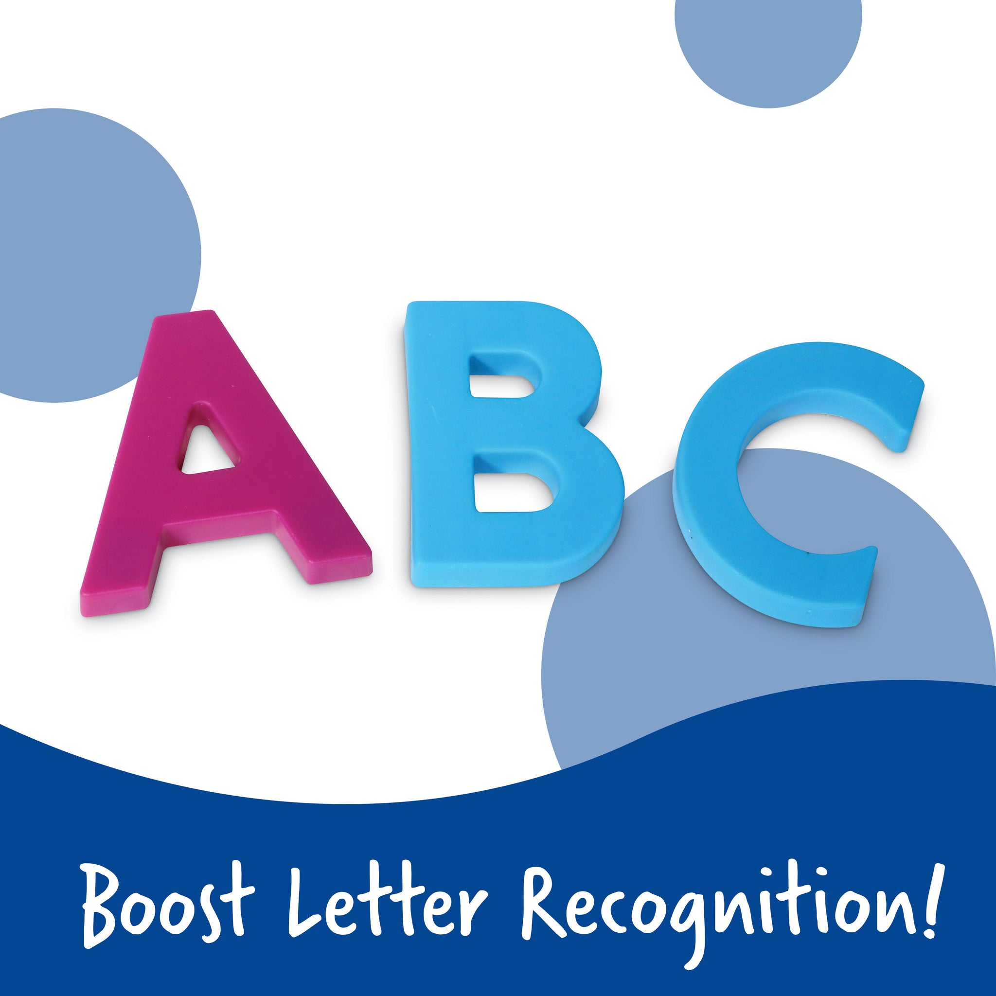 Learning Resources Jumbo Uppercase Magnetic Letters, 40-Piece Set for Early Literacy & Spelling, Large, Easy-to-Handle Alphabet Magnets, Ideal for Whiteboards & Fridges, Ages 3+