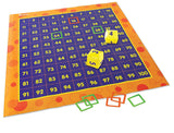 Learning Resources Hip Hoppin' Hundred Mat Activity Set, Giant Floor Mat for Counting and Number Patterns, Includes 2 Inflatable Cubes and 54 Number Frames, Maths Game for Ages 5+