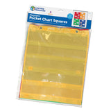 Learning Resources Magnetic Pocket Chart Squares (Set of 4), Versatile Classroom Storage & Display Solution, Magnetic or Grommet Hanging, Front & Back Pockets