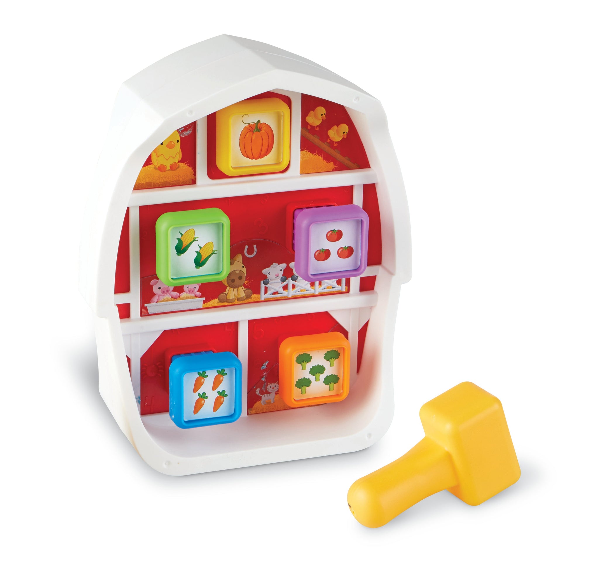 Learning Resources Barnyard Pounding Bench Fine Motor Toy with Storybook for Toddlers Ages 18 Months Plus