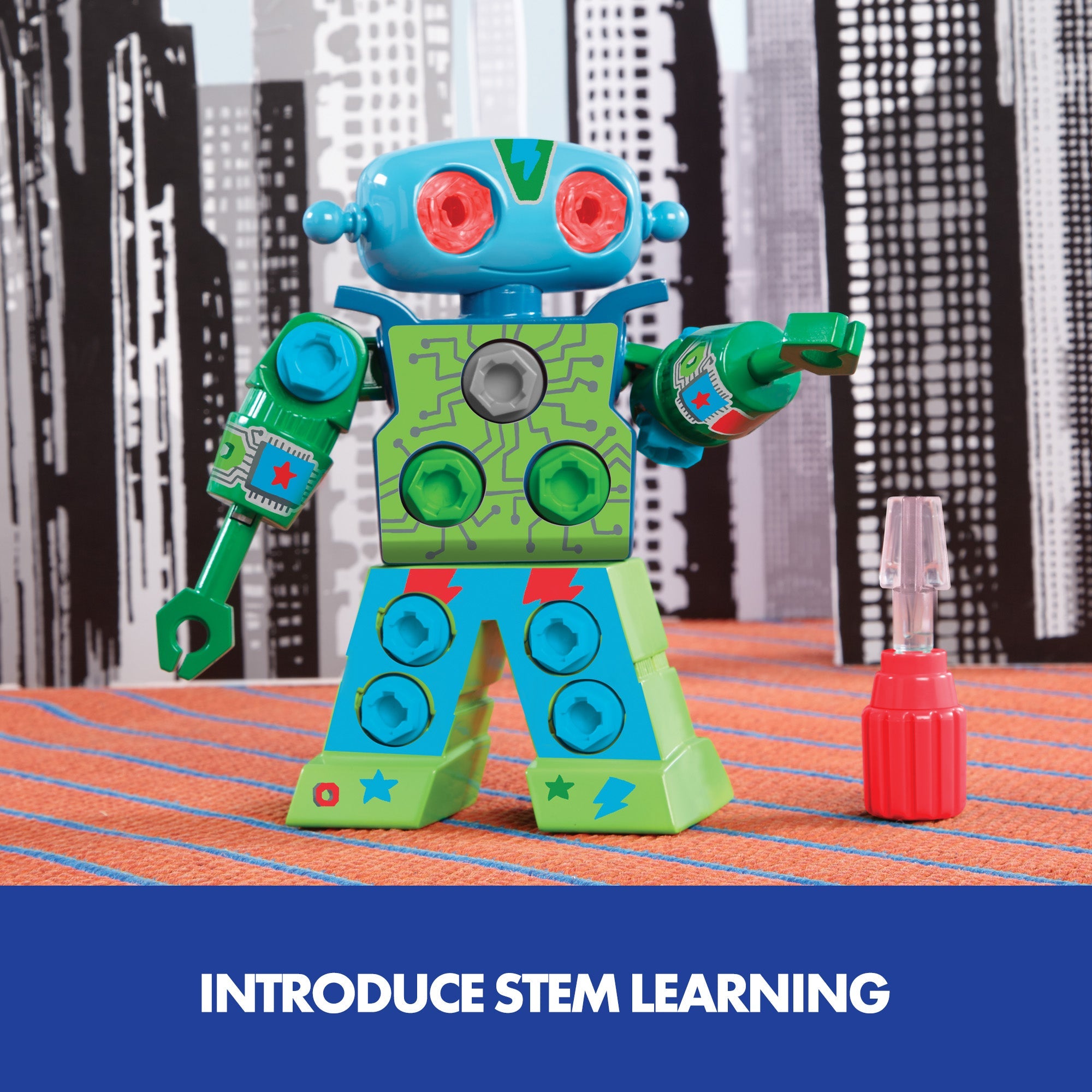 Learning Resources Design & Drill Robot, Construction Toy for Kids