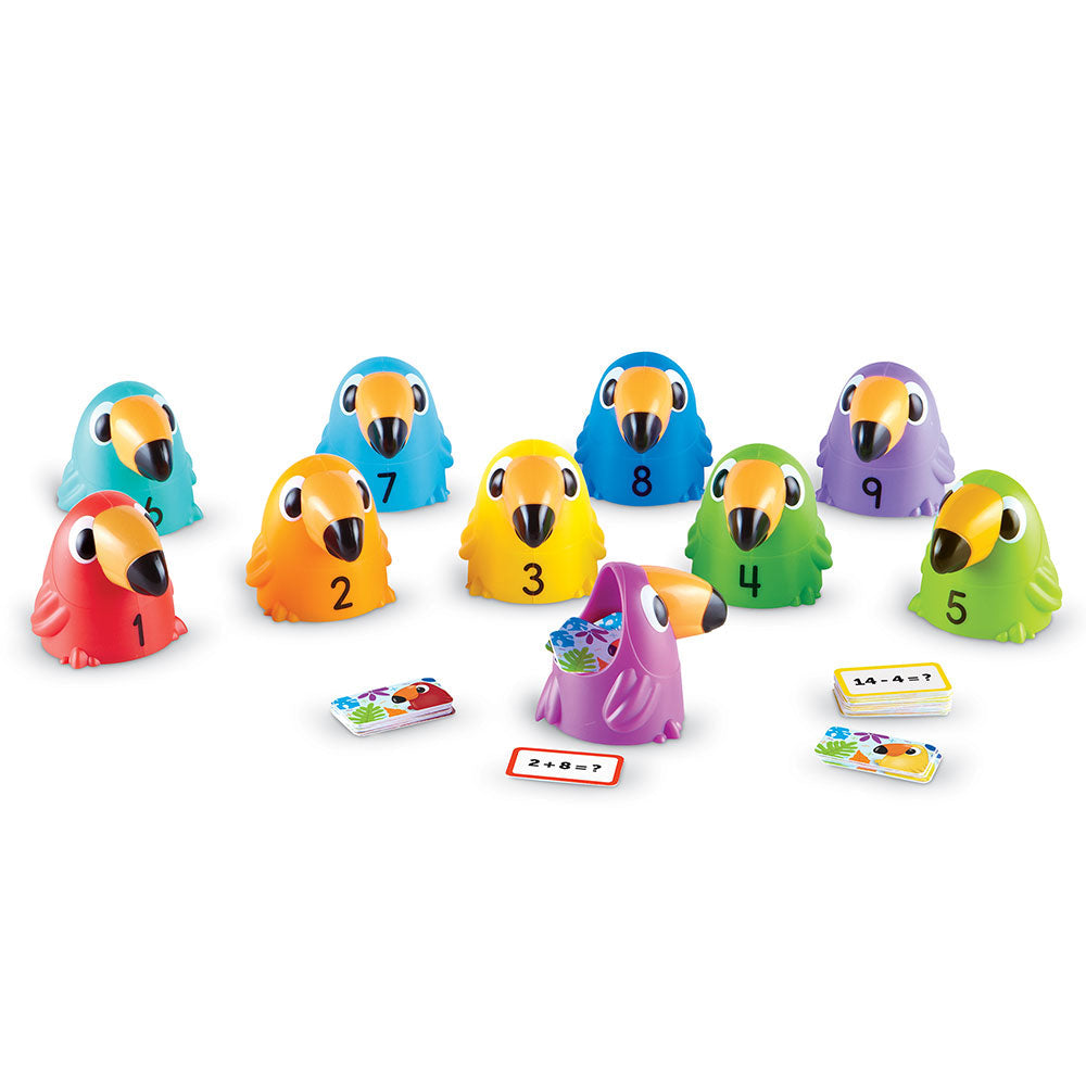 Learning Resources Toucans to 10, Addition and Subtraction Fact Family Game, Hands-On Early Maths Activity for Home or Classroom, Ages 5+