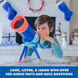 Learning Resources GeoSafari Jr. Talking Space Explorer, Preschool Toy Telescope with 120 Images, 13 Videos, and Fun Space Facts, Ideal for Kids Aged 4+
