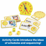 Learning Resources Time Activity Set, Digital & Analogue Time Learning for Kids, Includes Plastic Clock, Puzzle Cards, Time Dice, Activity Cards & Guide, Ages 4+