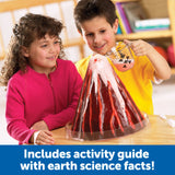 Learning Resources Erupting Cross-Section Volcano Model, Interactive Science Experiment Kit with Detailed Diagram & Lava Recipe, Easy to Clean, Includes Teacher's Guide, For Kids Ages 6+