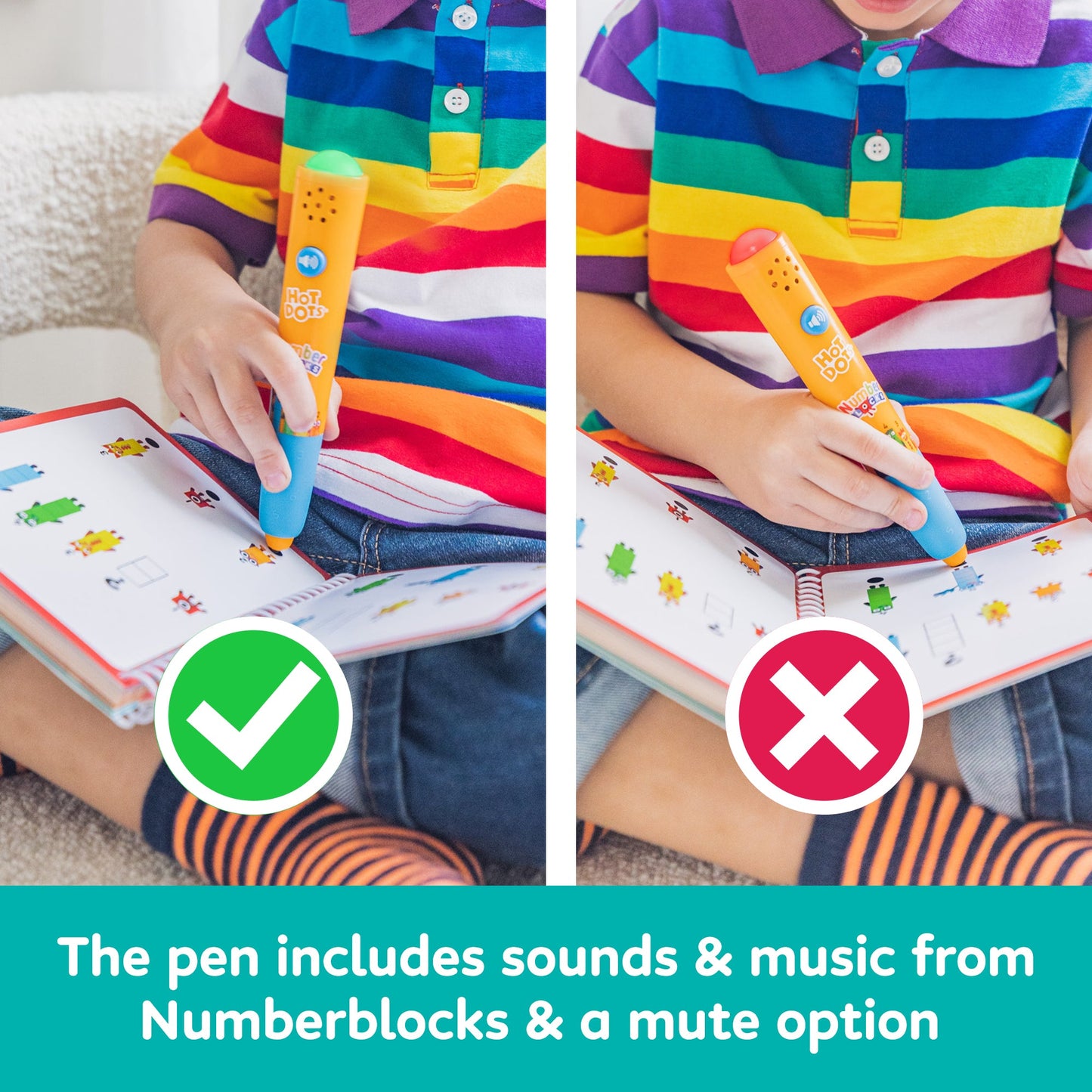 Learning Resources Hot Dots Numberblocks 11–20 Activity Book and Interactive Pen, Over 60 Maths Activities for Ages 5 Plus, EI-2551