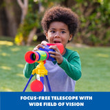Learning Resources GeoSafari Jr. My First Telescope, Focus-Free Kids Toy Telescope with 9x Magnification, Beginner STEM Toy for Outdoor Exploration, Ages 4+