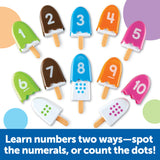 Learning Resources Smart Snacks Number Pops, Counting and Colour Recognition Toy Set for Toddlers Ages 2 and Up, Includes 10 Ice Cream Pops