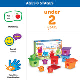 Learning Resources Peek-a-Bird Learning Buddies, Educational Toddler Toy with 5 Bird Finger Puppets and Numbered Bird Houses, Teaches Colors, Counting, Emotions, and Fine Motor Skills, Ages 18 Months and Up