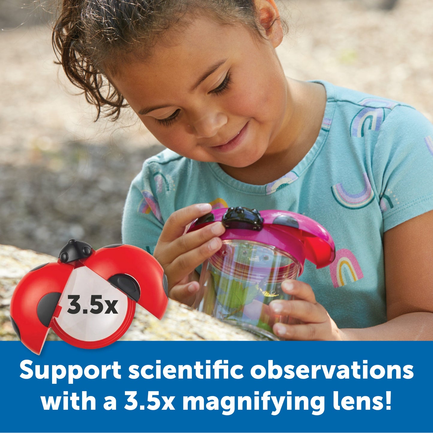 Learning Resources Jumbo Bug Jars (Box of 6), Magnifying Observation Jars with Air Vents for Hands-On Science Exploration, Ages 3+