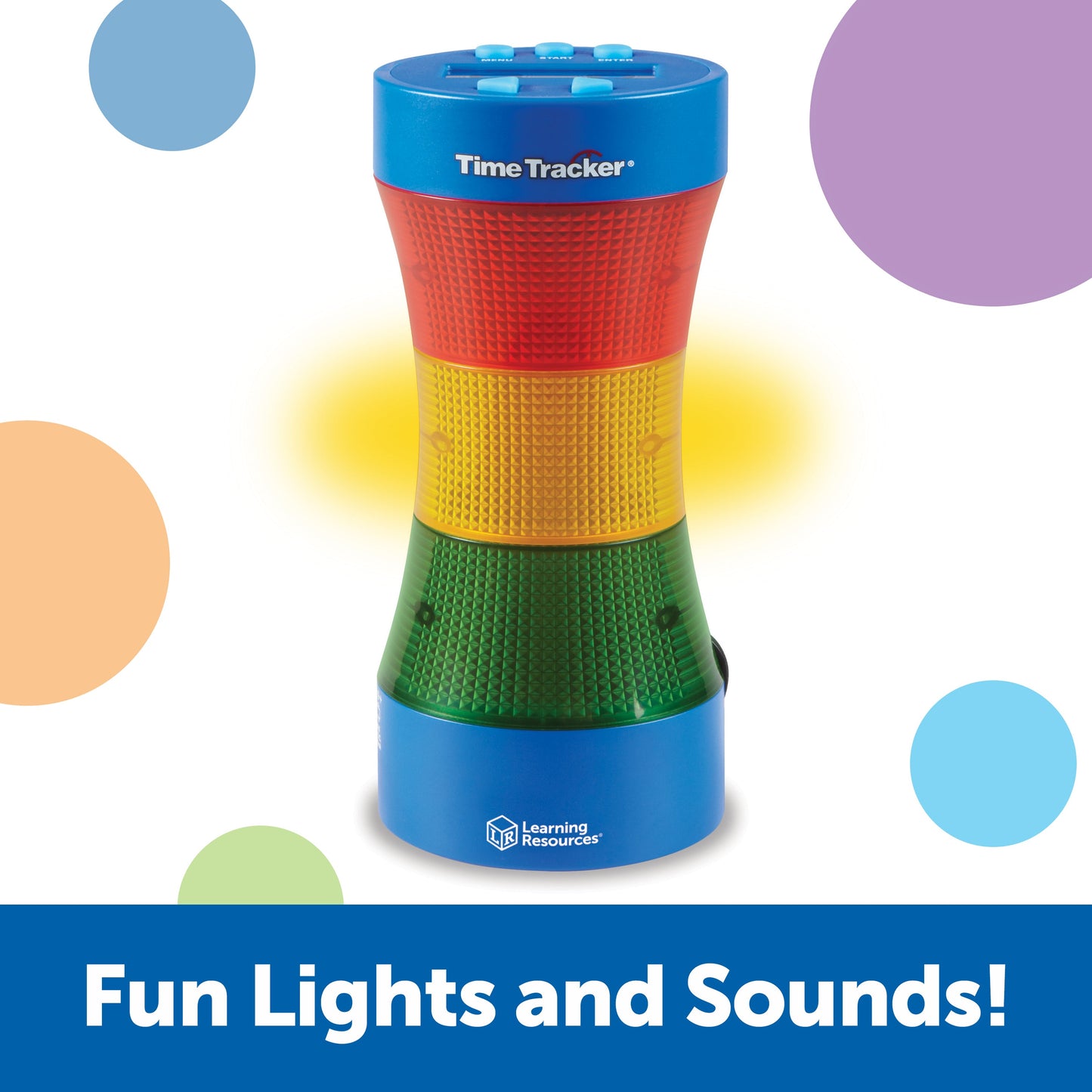 Learning Resources Time Tracker 2.0 Classroom Timer, Visual and Auditory Timer for Kids with Color-Coded Display (Ages 4+)