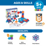 Learning Resources STEM Explorers Machine Makers, 50-Piece STEM Building Kit for Kids, Engineering Toys, Build-Your-Own Machines, Ages 5+, Includes Activity Cards