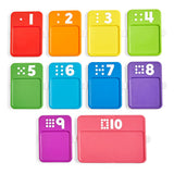 Learning Resources Sensory Number Trays, 10 Double-Sided Finger Tracing Boards for Counting and Number Formation, Made from Recycled Plastic, Ages 3 Plus
