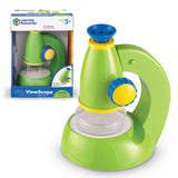 Learning Resources Primary Science ViewScope, Real-Working Microscope for Kids, 20x Magnification, Detachable Viewer, Soft Eyepiece for Comfort, Includes Clear Plastic Case for Specimens, Ages 3+