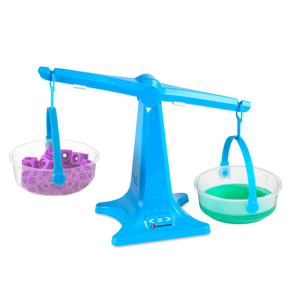 Learning Resources hand2mind Colorful Nestable Pan Balance, Clear Double Pan Balance Scale for Measuring Solids and Liquids, Easy Assembly, Space-Saving Design, Set of 4, Ages 3+