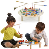 Viga Magnetic Wooden Fishing Game, Montessori Educational Toy, Develops Hand-Eye Coordination, Number Recognition & Motor Skills, Eco-Friendly & Non-Toxic, for Boys & Girls Ages 2+