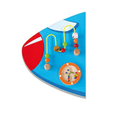 VIGA Wooden Wall Toy Airplane, Multi-Functional Montessori Sensory Activity Panel, 5-in-1 Interactive Wall-Mounted Toy for Toddlers, Eco-Friendly & Educational for Home, Schools & Learning Centers