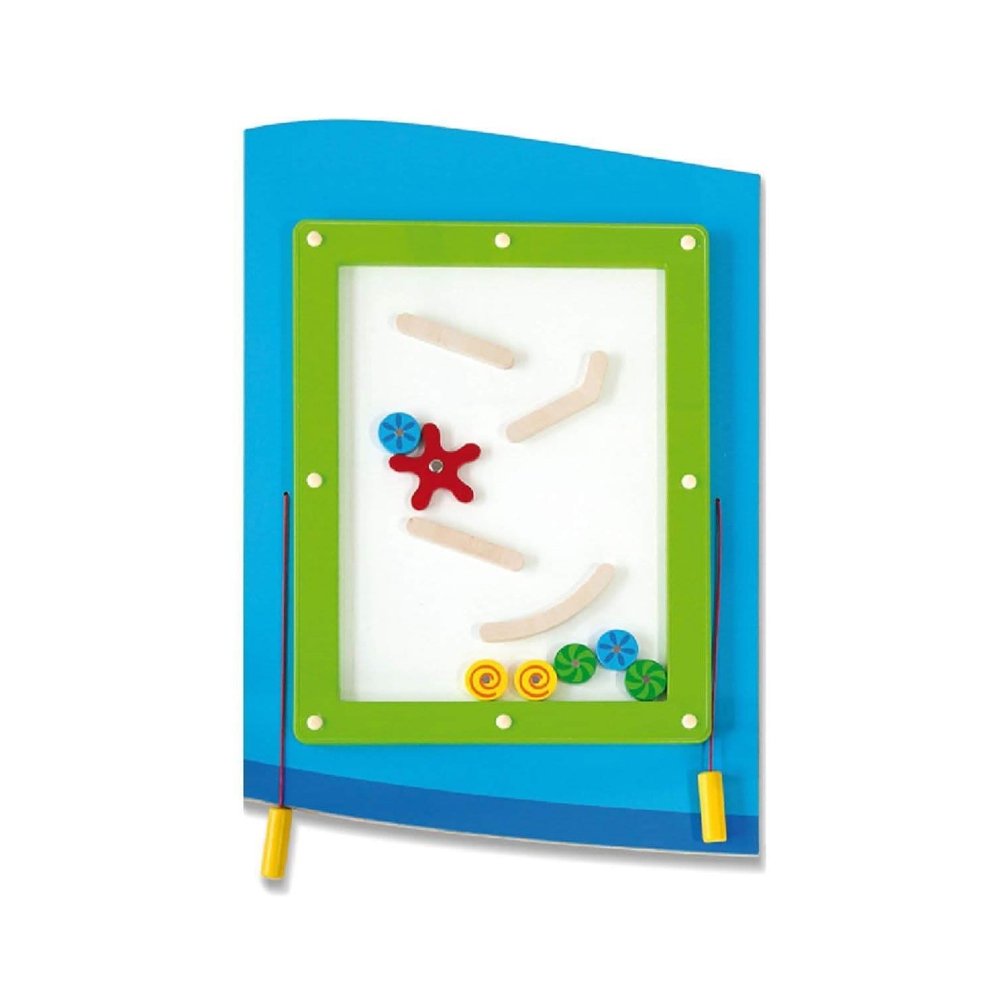 VIGA Wooden Wall Toy Airplane, Multi-Functional Montessori Sensory Activity Panel, 5-in-1 Interactive Wall-Mounted Toy for Toddlers, Eco-Friendly & Educational for Home, Schools & Learning Centers