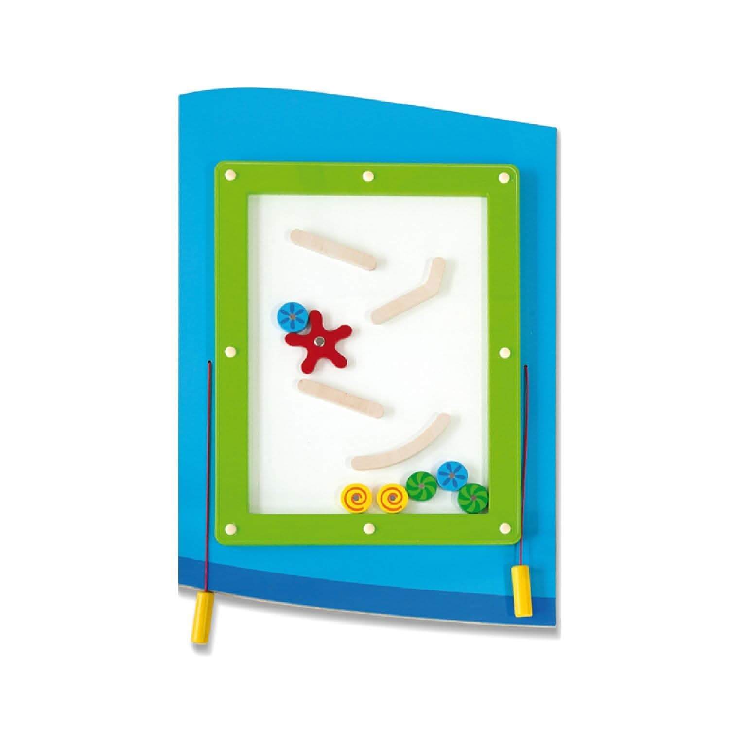 VIGA Wooden Wall Toy Airplane, Multi-Functional Montessori Sensory Activity Panel, 5-in-1 Interactive Wall-Mounted Toy for Toddlers, Eco-Friendly & Educational for Home, Schools & Learning Centers
