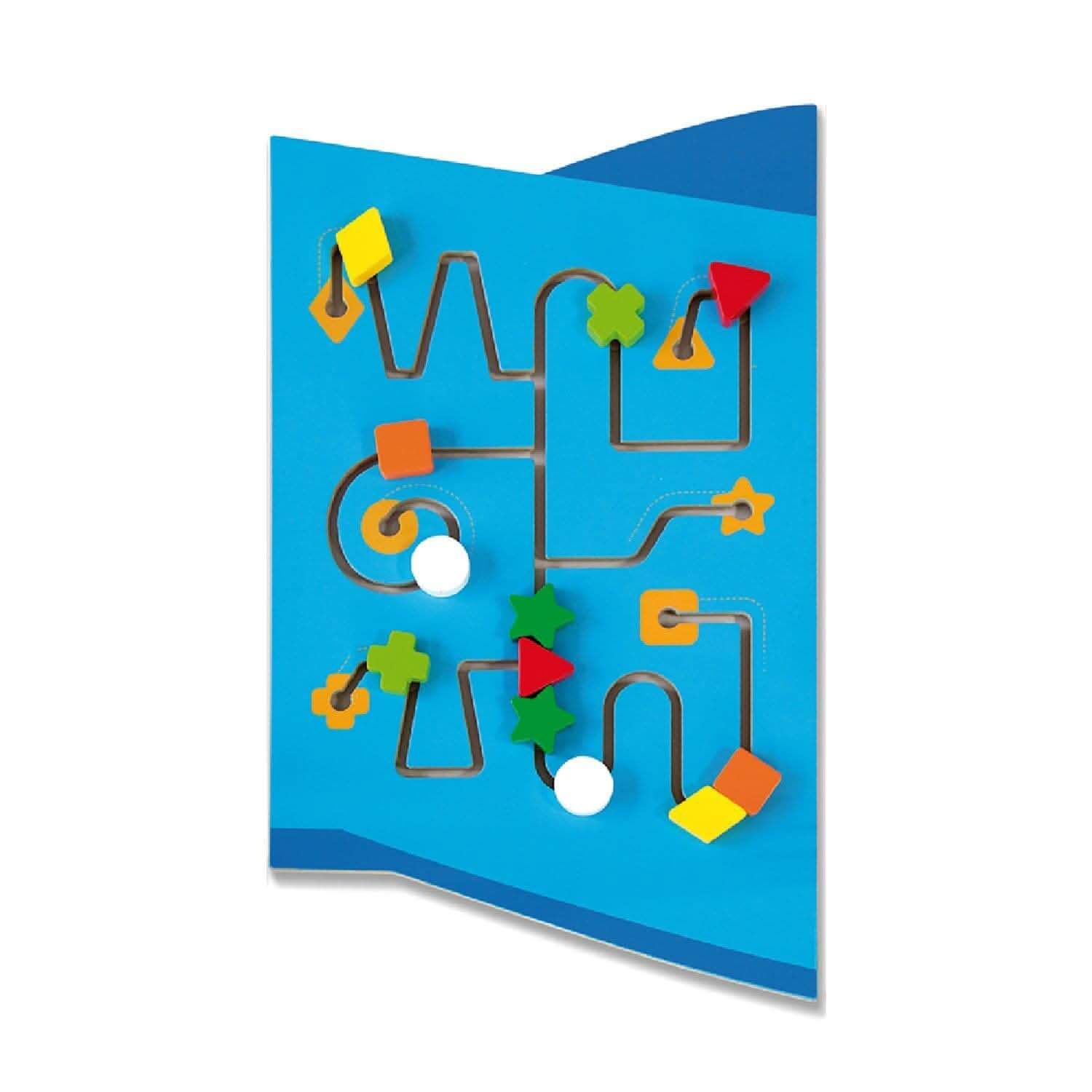 VIGA Wooden Wall Toy Airplane, Multi-Functional Montessori Sensory Activity Panel, 5-in-1 Interactive Wall-Mounted Toy for Toddlers, Eco-Friendly & Educational for Home, Schools & Learning Centers