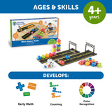 Learning Resources Mini Motor Math Activity Set, Early Years Numeracy Game, Includes Car Counters, Dice & Track Pieces, Ages 4+
