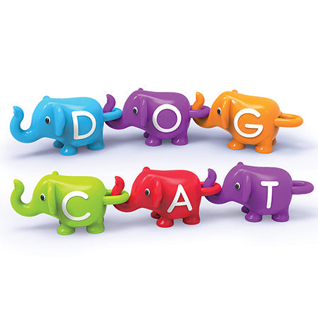 Learning Resources Snap-n-Learn ABC Elephants, 26-Piece Alphabet Learning Toy Set for Letter Matching and Fine Motor Skills, Ages 2 Plus