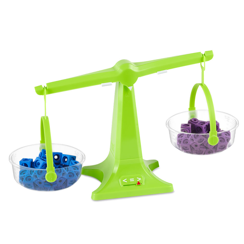 Learning Resources hand2mind Colorful Nestable Pan Balance, Clear Double Pan Balance Scale for Measuring Solids and Liquids, Easy Assembly, Space-Saving Design, Set of 4, Ages 3+