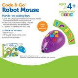 Learning Resources Code & Go Robot Mouse, Early STEM Coding Set for Kids Ages 4+, Hands-On Learning with Jack the Robot Mouse
