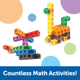 Learning Resources MathLink Cubes Set of 1000, Hands-On Math Practice, Fine Motor Skill Development, 10 Colours, Ideal for Counting, Grouping, Patterning, Ages 5+, Includes Activity Guide