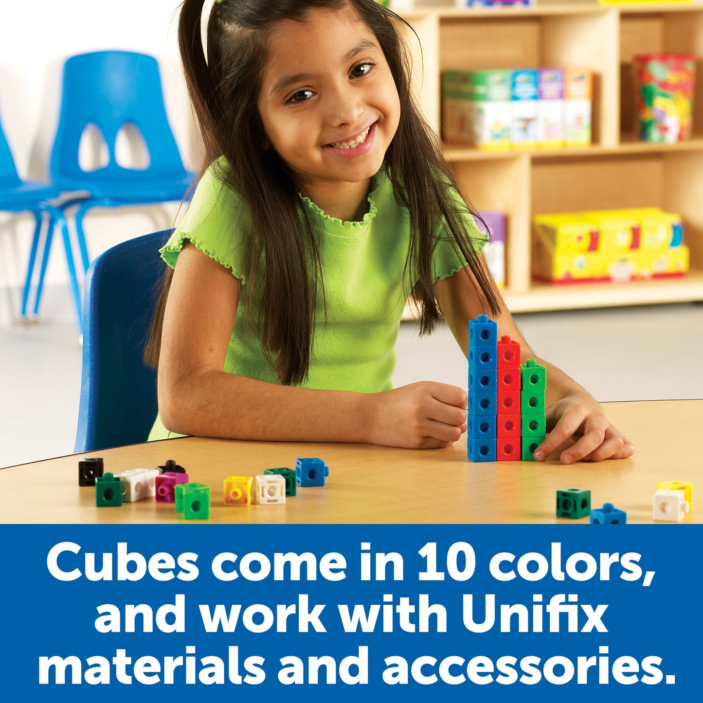 Learning Resources Snap Cubes (Set of 500), Colorful Interlocking Maths Counters, Classroom Teaching Aids for Kids, Ages 5+, Math Learning Tools