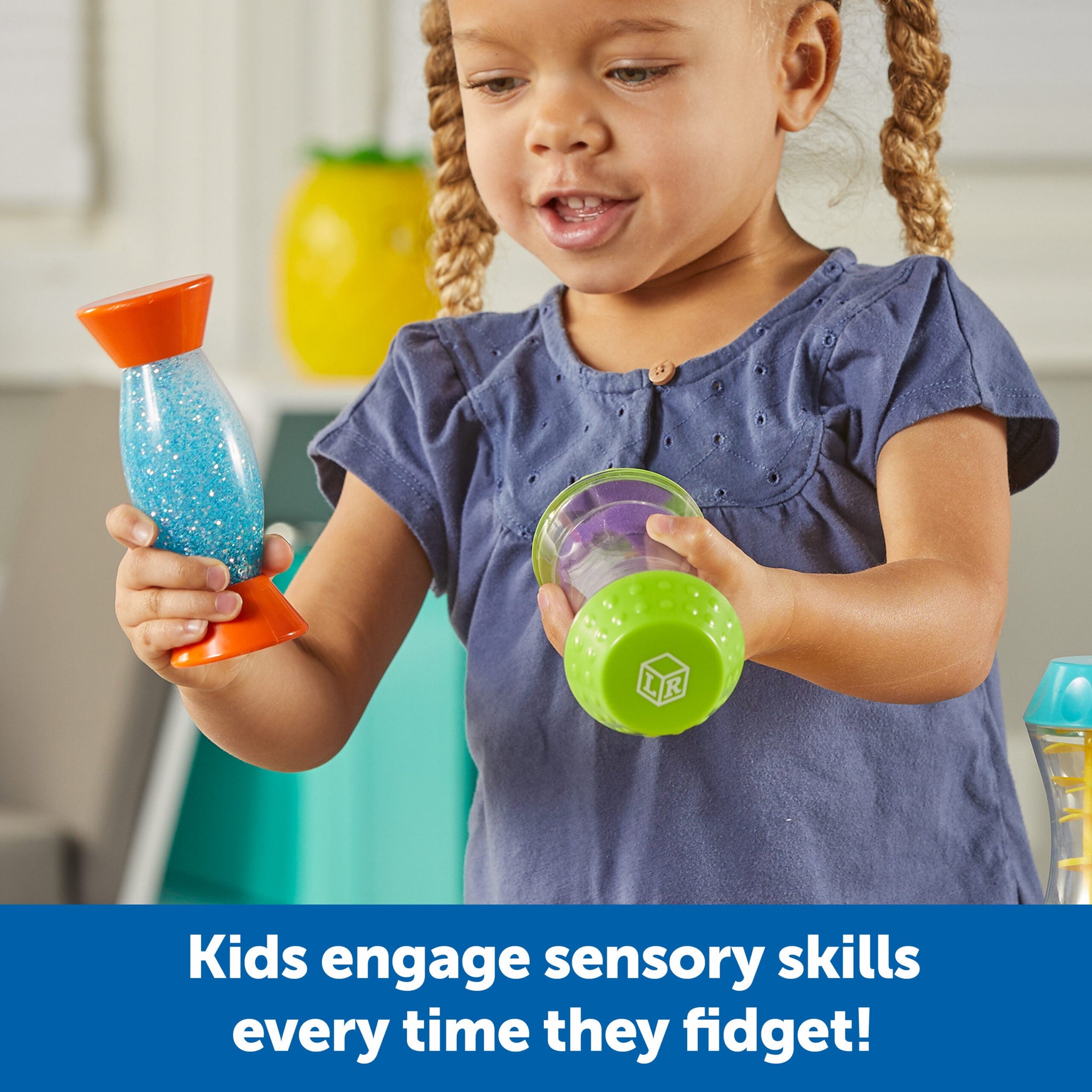 Learning Resources Sensory Trio Fidget Tubes Set of 3 Sensory Toys for Kids Ages 3 Plus