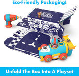 Learning Resources Design and Drill Bolt Buddies Race Car, STEM Construction Toy with Kid-Friendly Power Drill and Figures, Ages 3 Plus