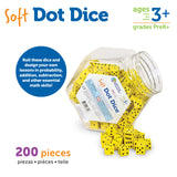 Learning Resources Soft Foam Dot Dice, Set of 200, Quiet and Durable Dice for Classroom Games, Maths Activities, and Probability Learning