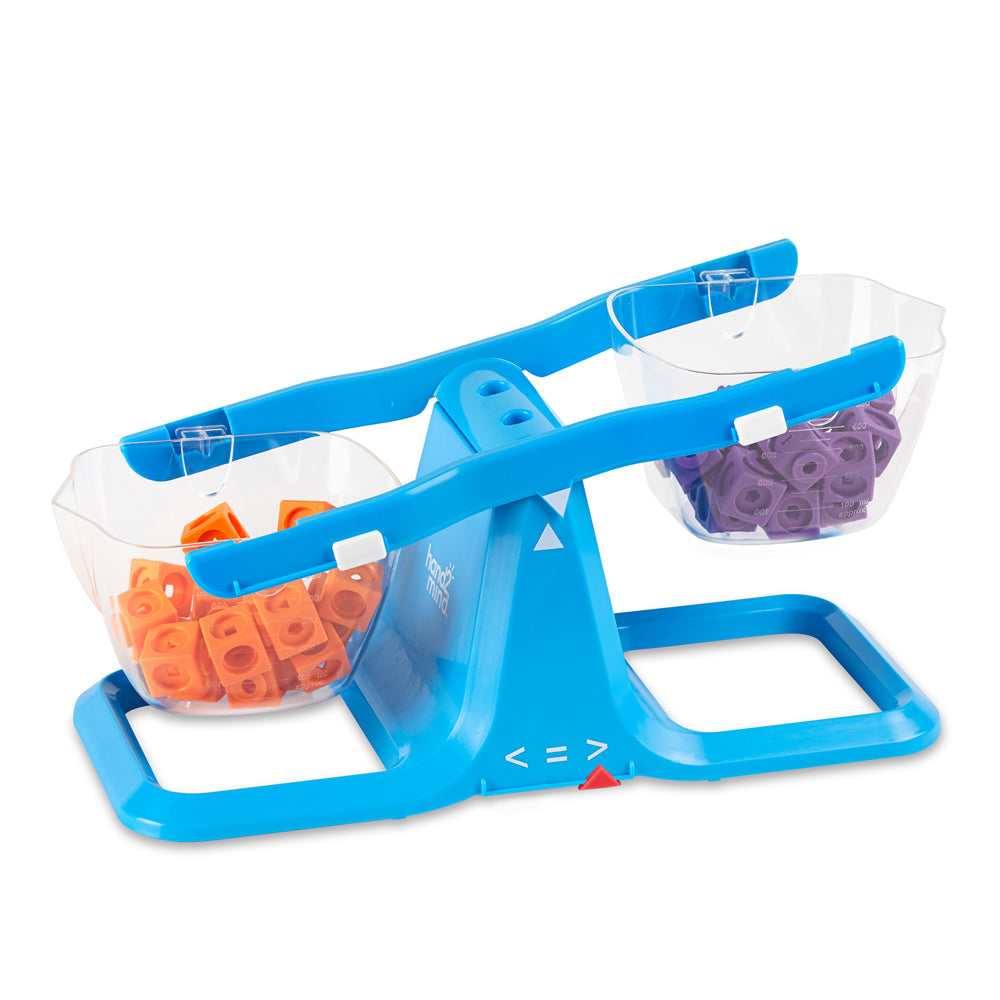 Learning Resources Nestable Bucket Balance, Compact Maths & Science Balance Scale for Kids, 500ml Clear Buckets, Explore Weight, Volume & Equivalency, Ages 3+