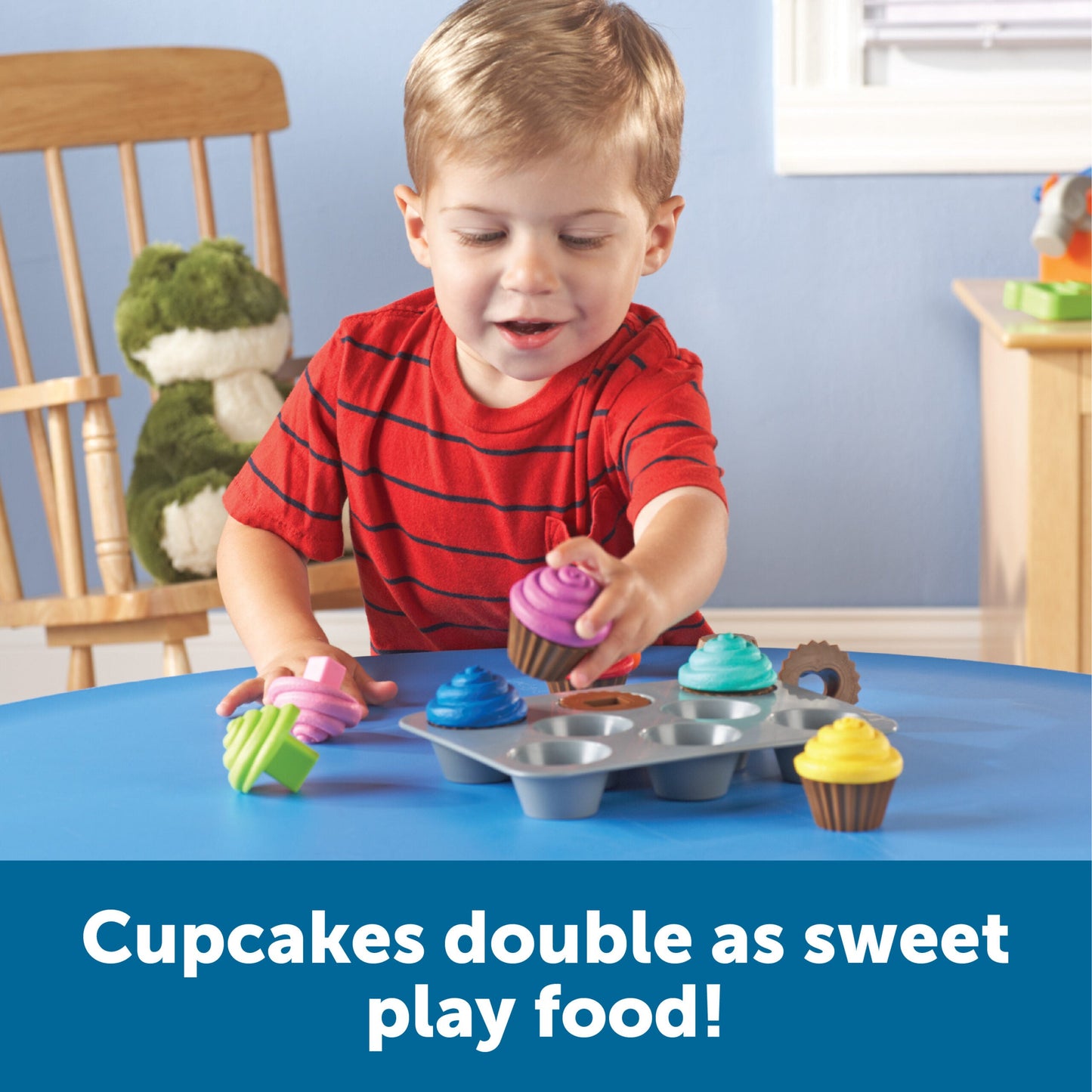 Learning Resources Smart Snacks Shape Sorting Cupcakes, Educational Toy for Toddlers, Teaches Shapes, Colours and Fine Motor Skills, Ages 18 Months and Up