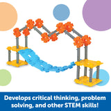 Learning Resources STEM Explorers Bridge Builders, STEM Toys for Kids Ages 5+, Build Bridges and Towers, 9 Engineering Challenges, Critical Thinking Skills, 62 Pieces, Activity Cards