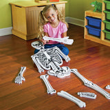 Learning Resources Skeleton Foam Floor Puzzle, 122cm Tall Human Body Learning Toy for Kids, 15 Soft Foam Pieces with Bone Names on Reverse, Educational Anatomy Puzzle for Early Learners