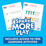 Learning Resources Design & Drill Rivet Pop Workshop, 54-Piece STEM Construction Toy with Activity Cards, Fine Motor Skill Builder for Ages 3+